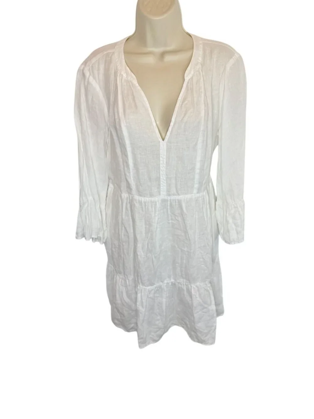 Velvet by Graham Spencer white linen mini dress - Size S
